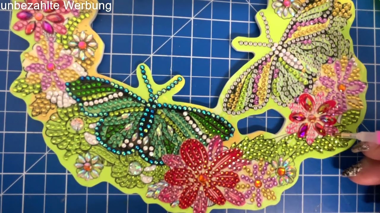 #Newcraftday Diamond Painting Schmetterlingskranz
