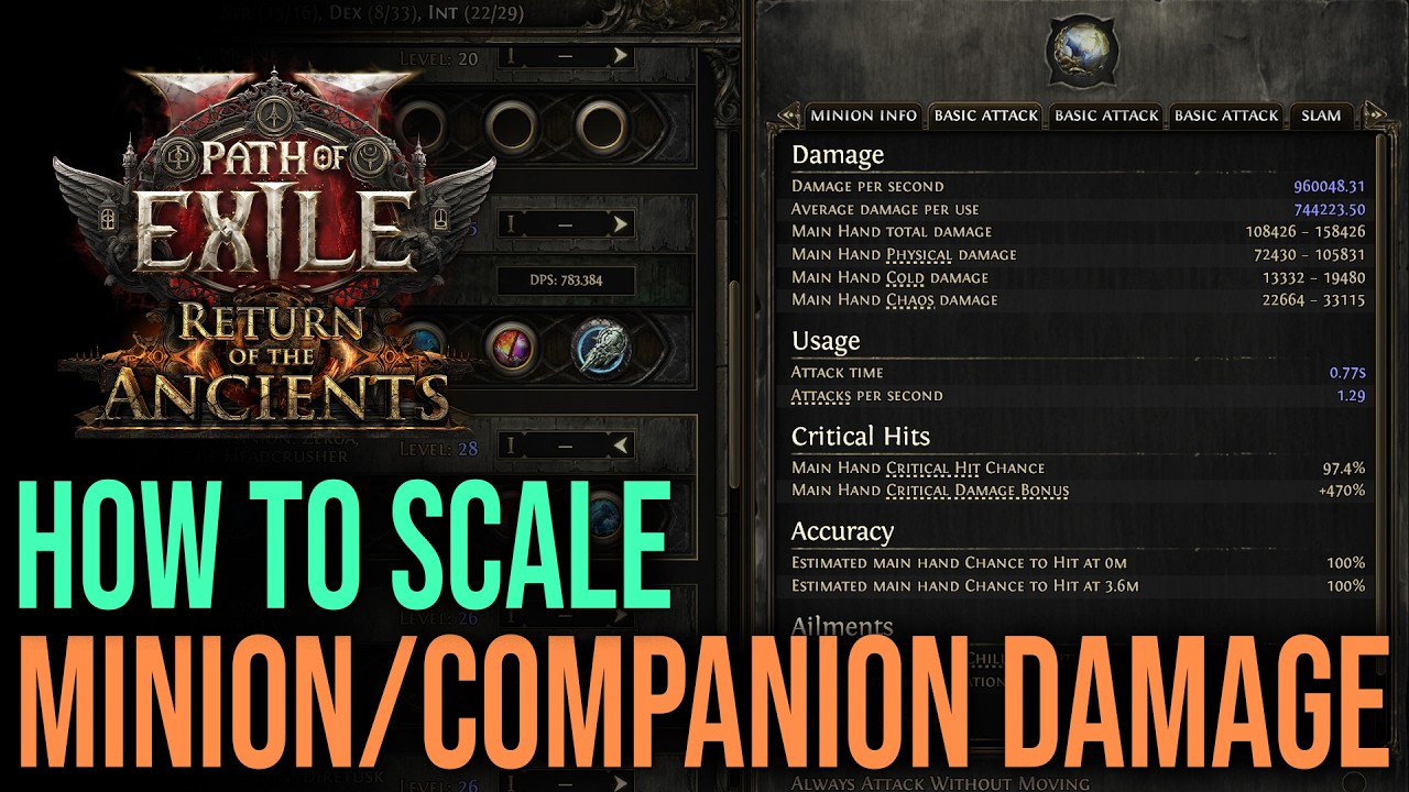 How to scale minion damage in Path of exile 2