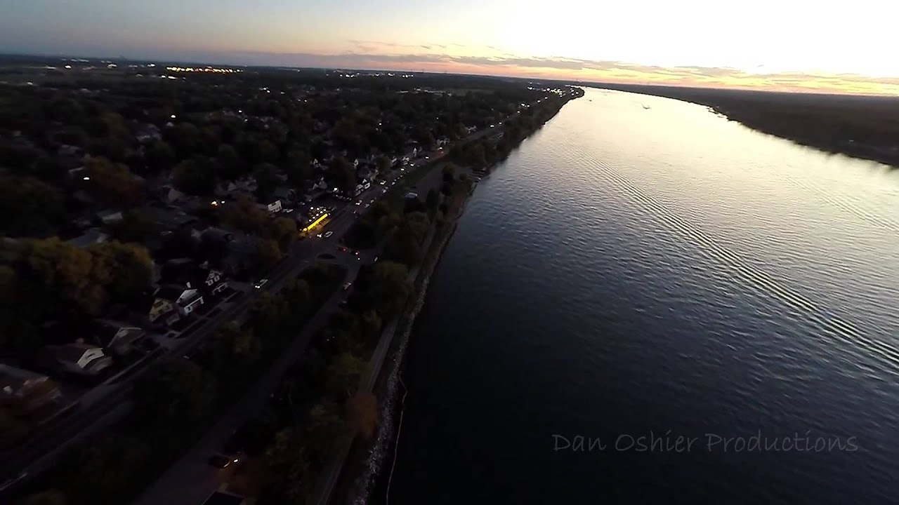 Buffalo Drone Tours | Sunset over the Niagara River | Tonawanda, NY