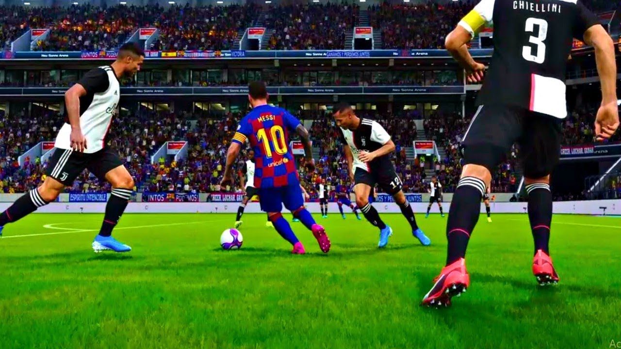 LEO MESSI Dribbling Skills and Goals PES 2020 Lionel Messi Dribblings