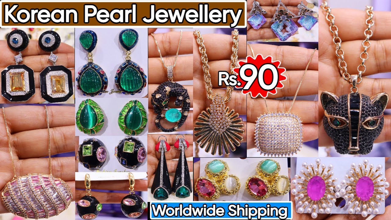 Latest Fancy Korean Pearl Jewellery Collection 2024 | Imported Trendy Korean Necklace & Earrings