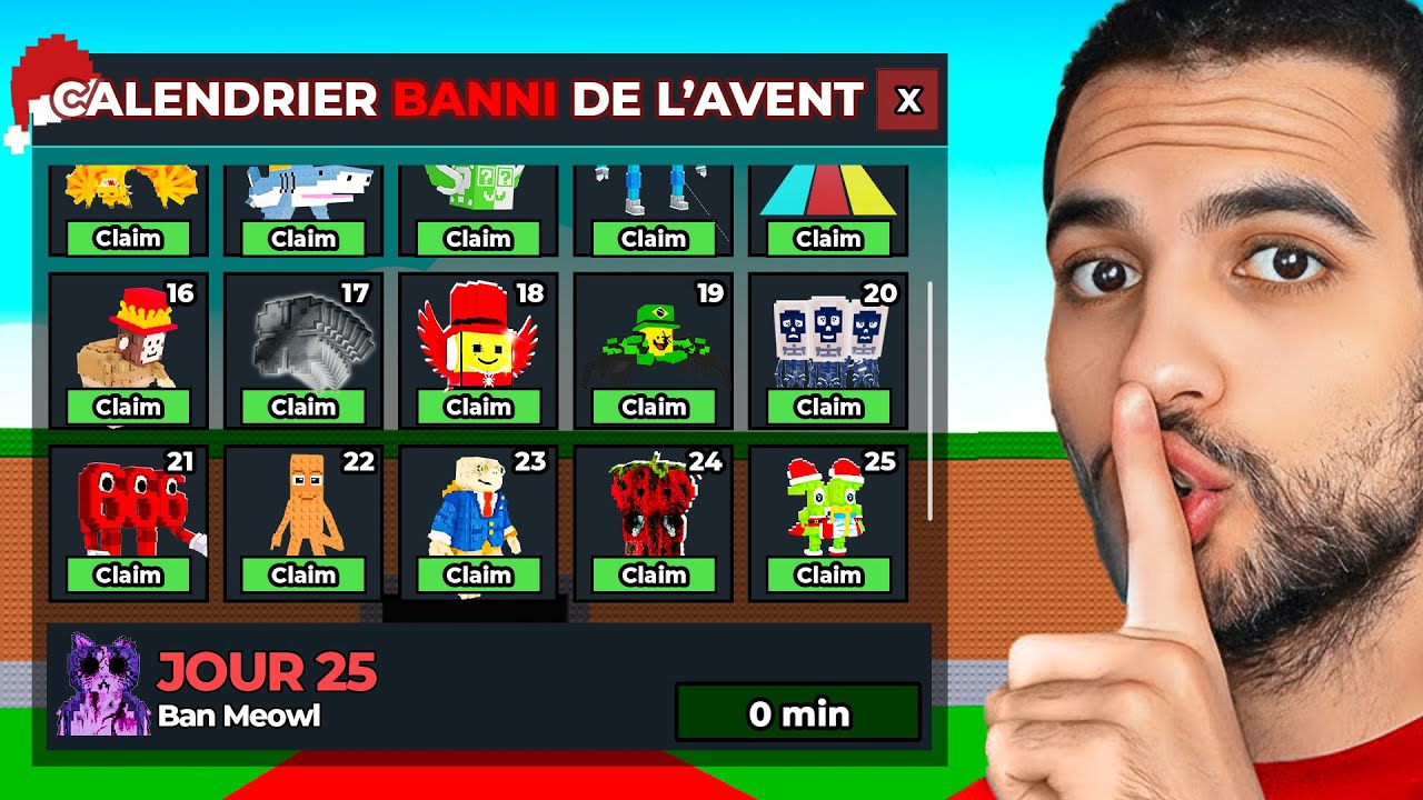 J'ai Obtenu le Calendrier de L’Avent BANNI de Steal a Brainrot...