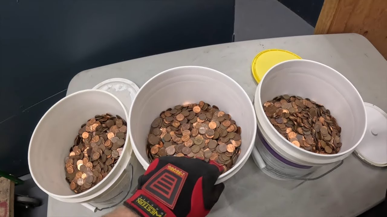 I Found Buckets FULL OF COINS.. MONEY Found In Storage Locker