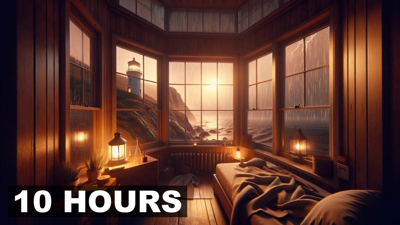POV you're sleeping in a cliffside lighthouse, lulled by the distant waves. | 10 hours | Sleep Sound