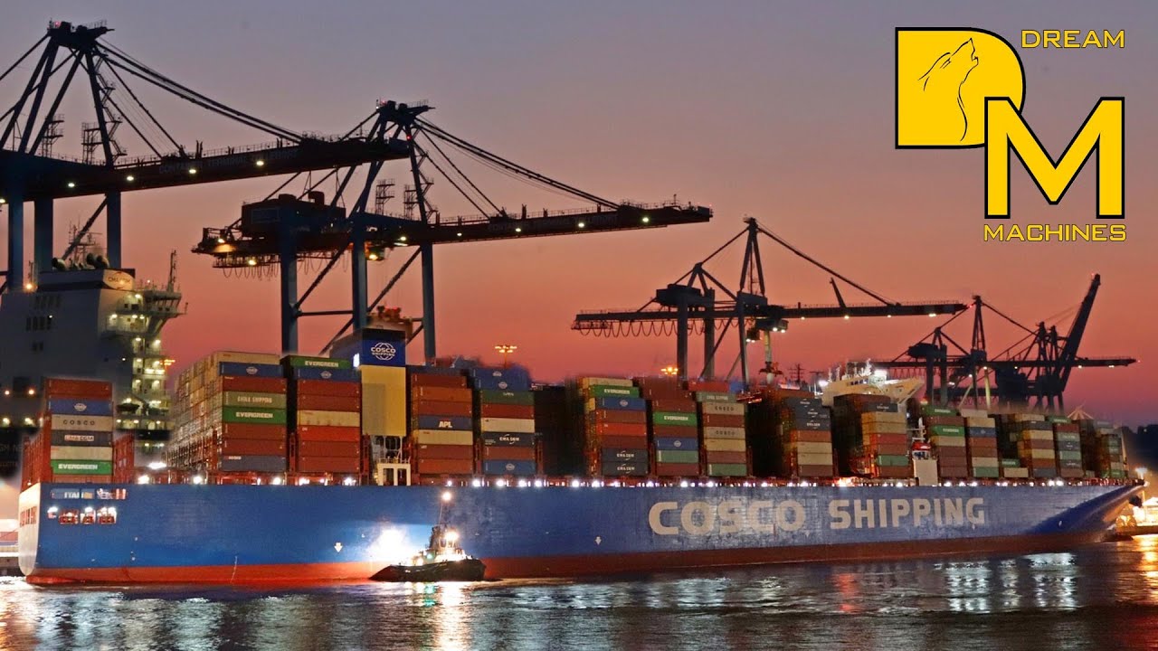 MEGA CONTAINER SCHIFF ⚓️ COSCO SHIPPING 400m 