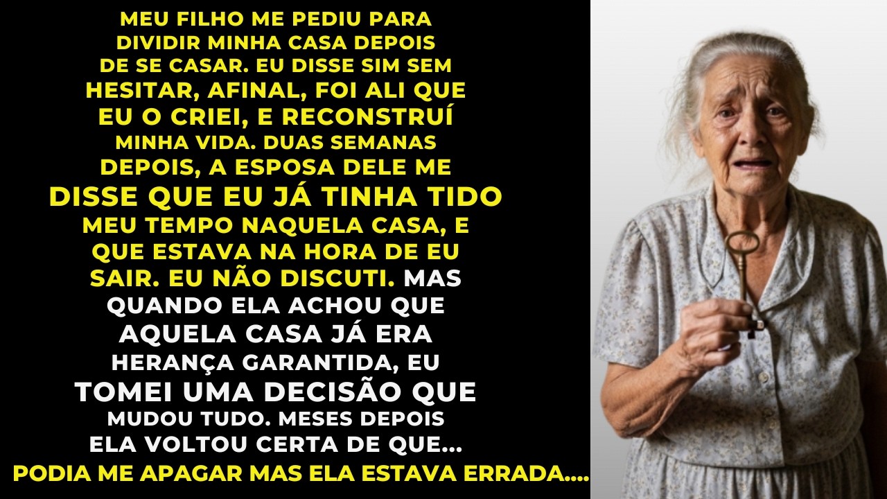 Meu filho se casou e agora a esposa dele quer que eu saia da casa em que moro há 30 anos, eu