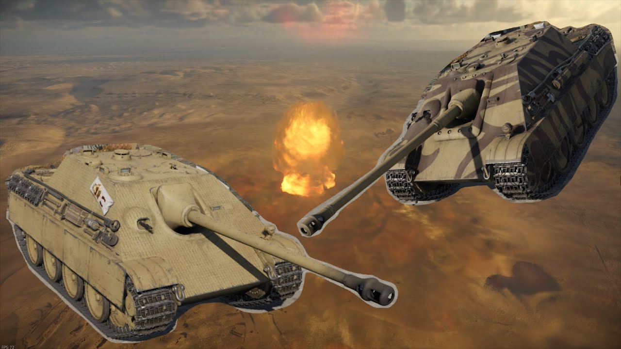 Bfw. Jagdpanther G1 and Jagdpanther G1 Nuke gameplay War Thunder AB