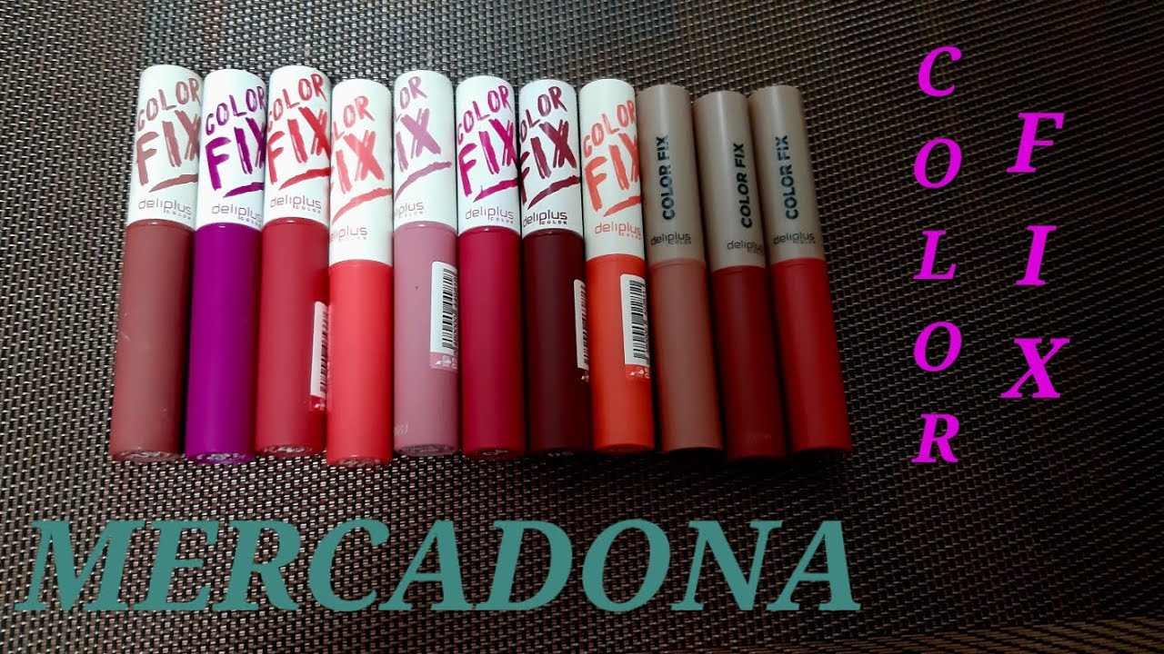 MERCADONA: Labiales Color Fix💄todos los tonos🎨#mercadona #deliplus #mercadonanovedades