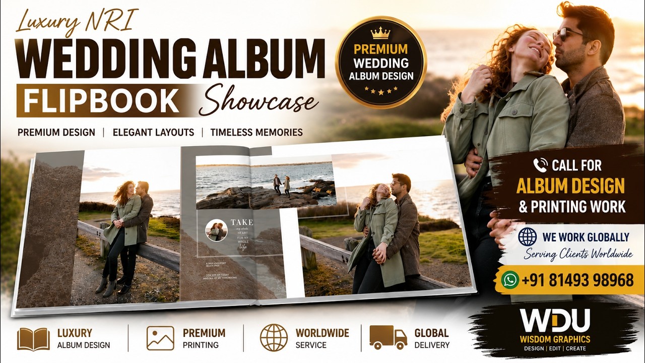 Luxury NRI Wedding Album Design | Premium Wedding Album Flipbook | Elegant Album Showcase