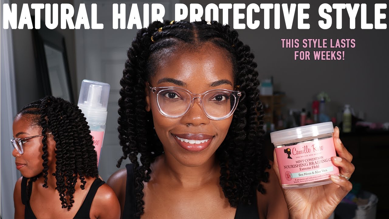 Long Lasting Protective Style for Natural Hair | 3-in-1 hairstyle
