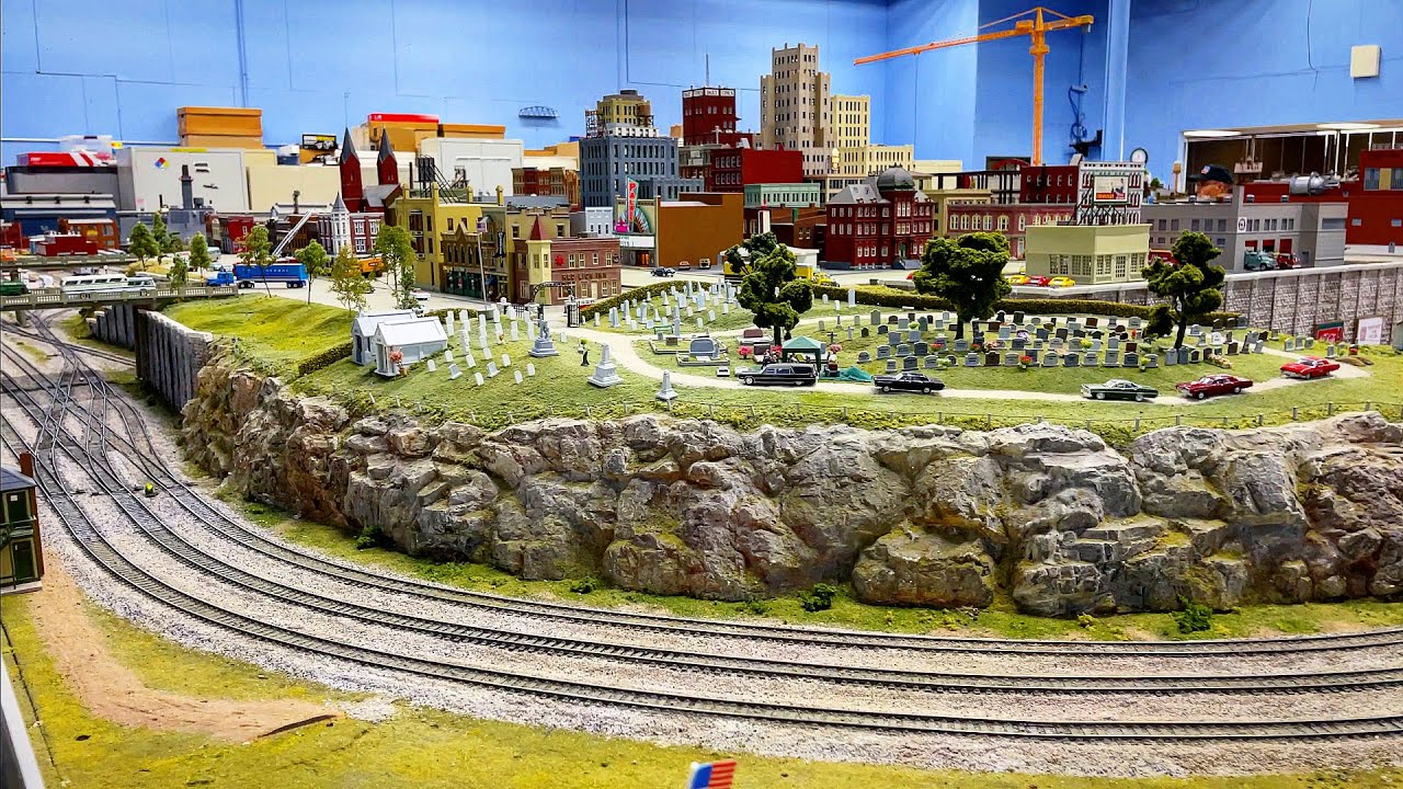 Large HO Scale Model Train Layout