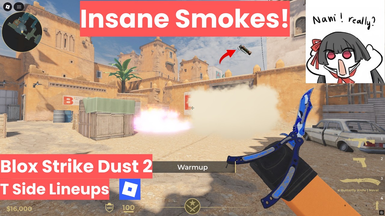 Blox Strike Dust 2 Lineups T-Side Edition  (Level up for your gameplay cuh)