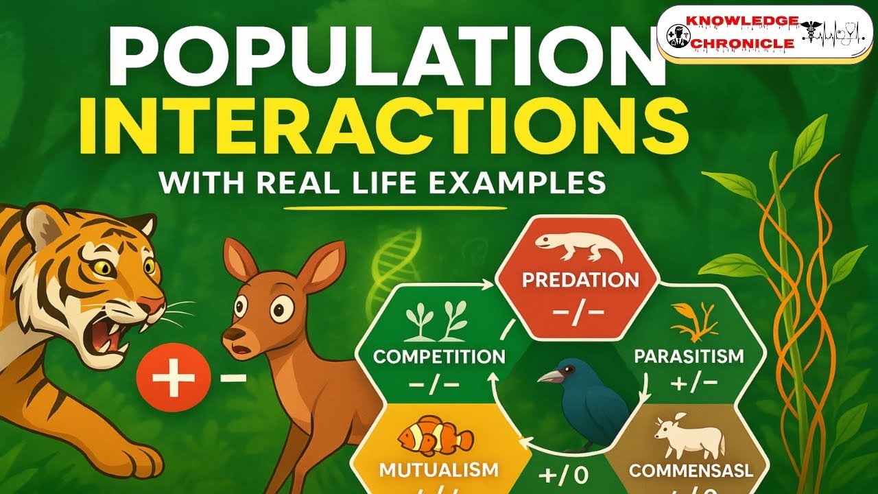POPULATIONS – Part 2 | Population Interactions Explained with Real Life Examples | Class 12 Biology!