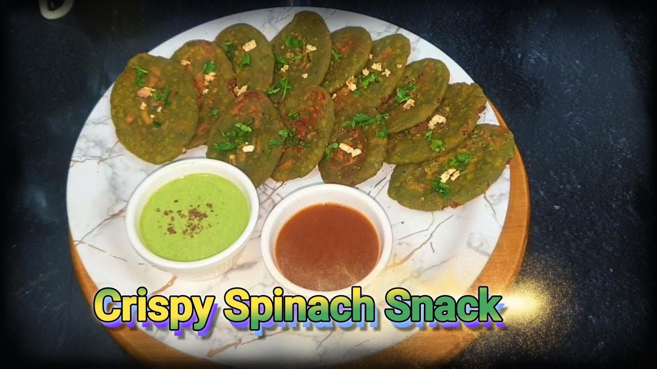 Crispy Spinach Snack Recipe 🌿 | Palak Snack | Easy Evening Snack