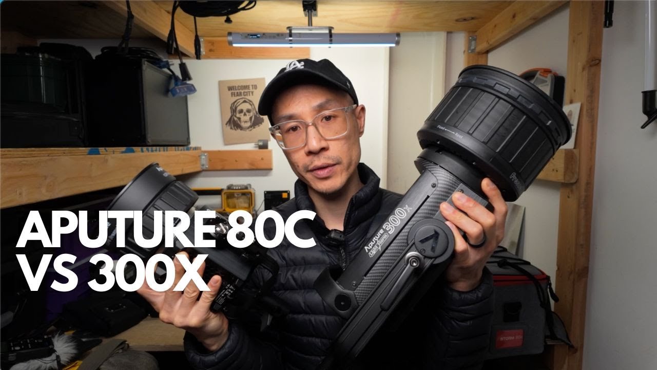 Aputure 80c vs 300x test and comparison