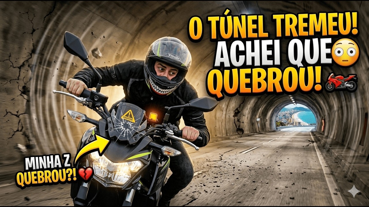 O TÚNEL TREMEU… e achei que minha moto tinha quebrado!!!! 😳🏍️ #ep13