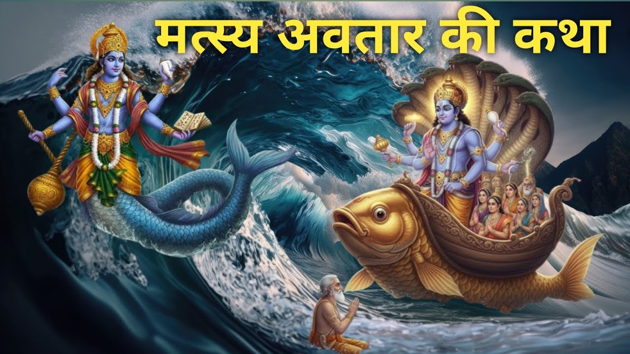 भगवान विष्णु का पहला अवतार -मत्स अवतार की कथा #indianmythology #hindistories #sanatandharma #hindu