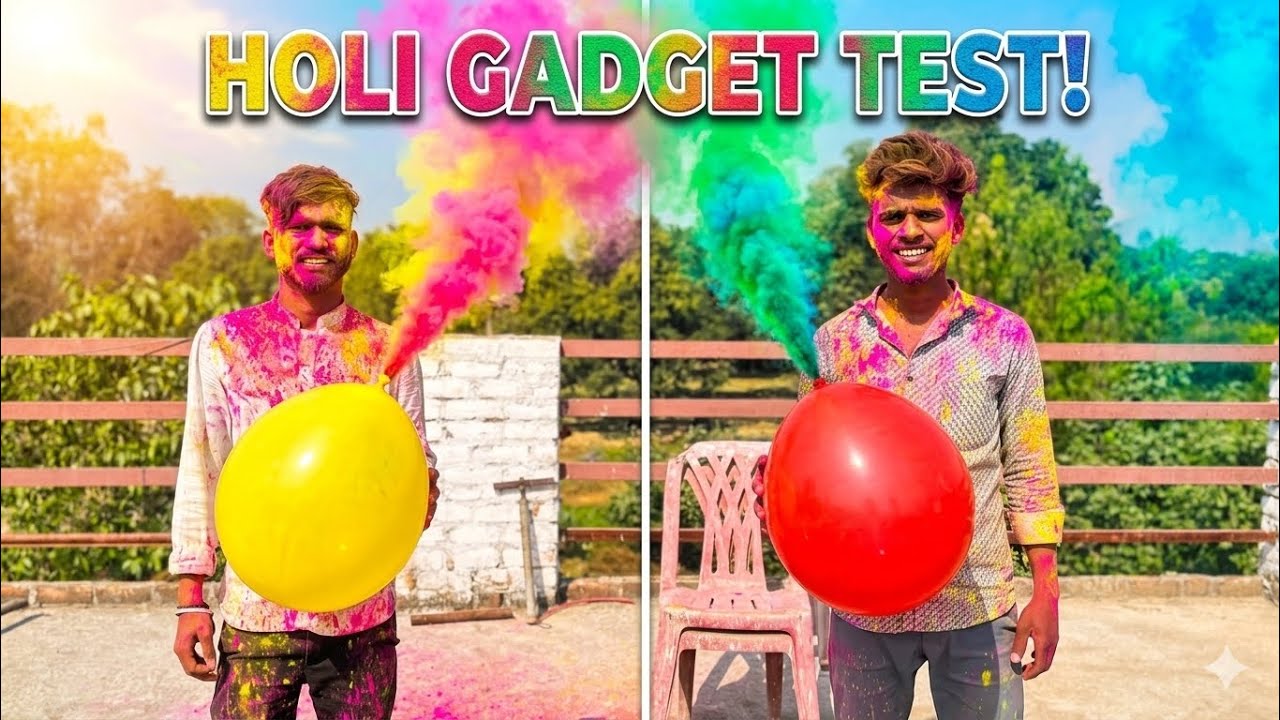I Made 2 Holi Gulal Gadgets 🎨 | Rang Sky Me Uda Diya! 🚀