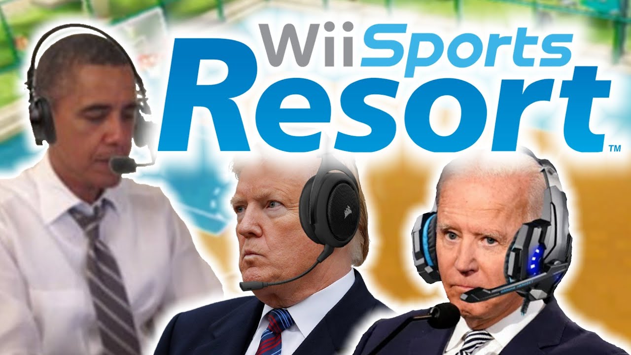 Президенты США играют в баскетбол на Wii Sports