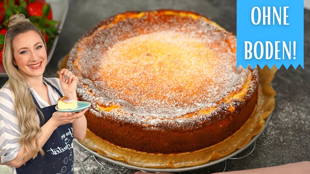 KÄSEKUCHEN OHNE BODEN - DER SCHMECKT WIE EXQUISA CHEESECAKE - Wie von Oma