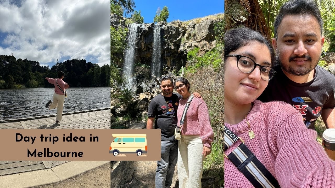 Day trip idea in Melbourne via Public transport. Daylesford explore, vline travel, sailors waterfall