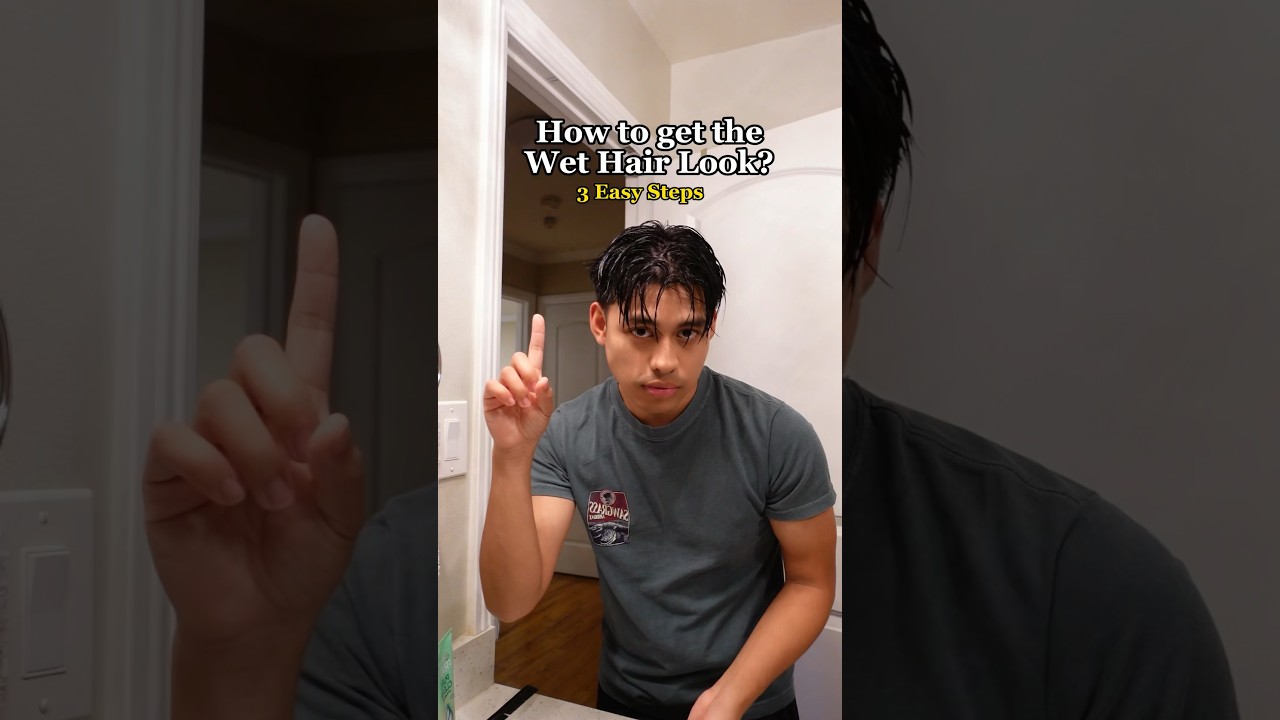 How to get the wet hair look for guys? #hair #tutorial #malehair #hairstyle #hairtutorial