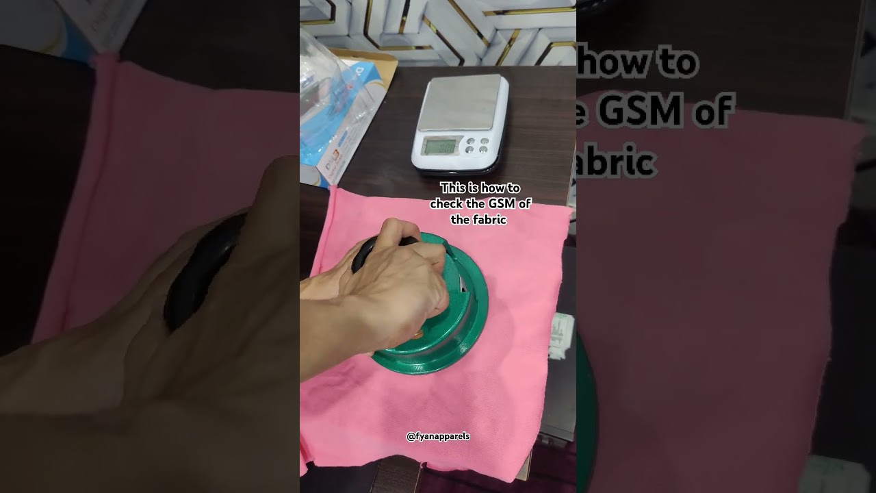 T-shirt fabric GSM checking machine for clothing brands.