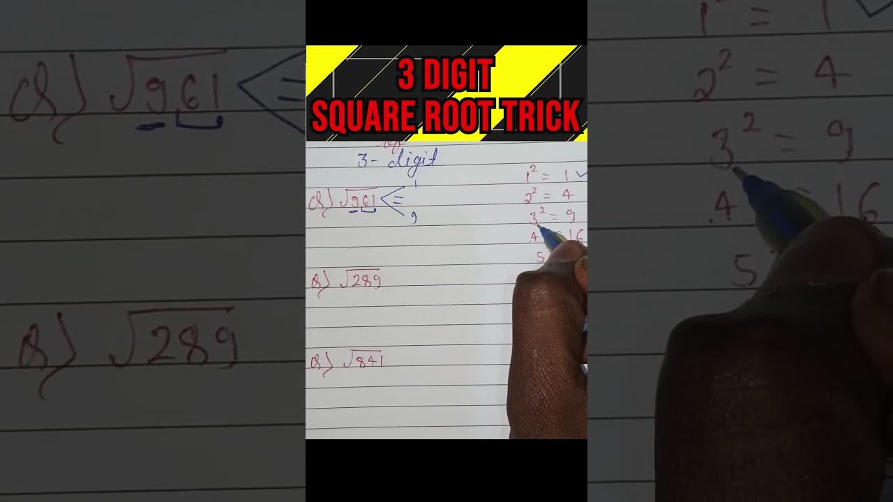 💥3 digit square root trick💥square root kaise nikale 💥square root trick  #shorts #squareroottricks