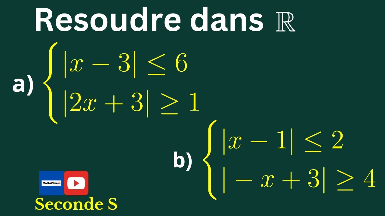 Intervalle et calcul approché : Comment résoudre un système d'inéquation avec valeur absolue. 2nde S
