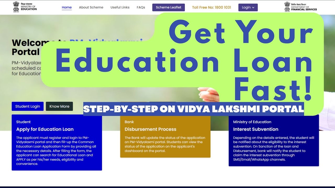 How to Apply for Student Loan on PM Vidya Lakshmi Portal 2025 | Step-by-Step Guide for Students