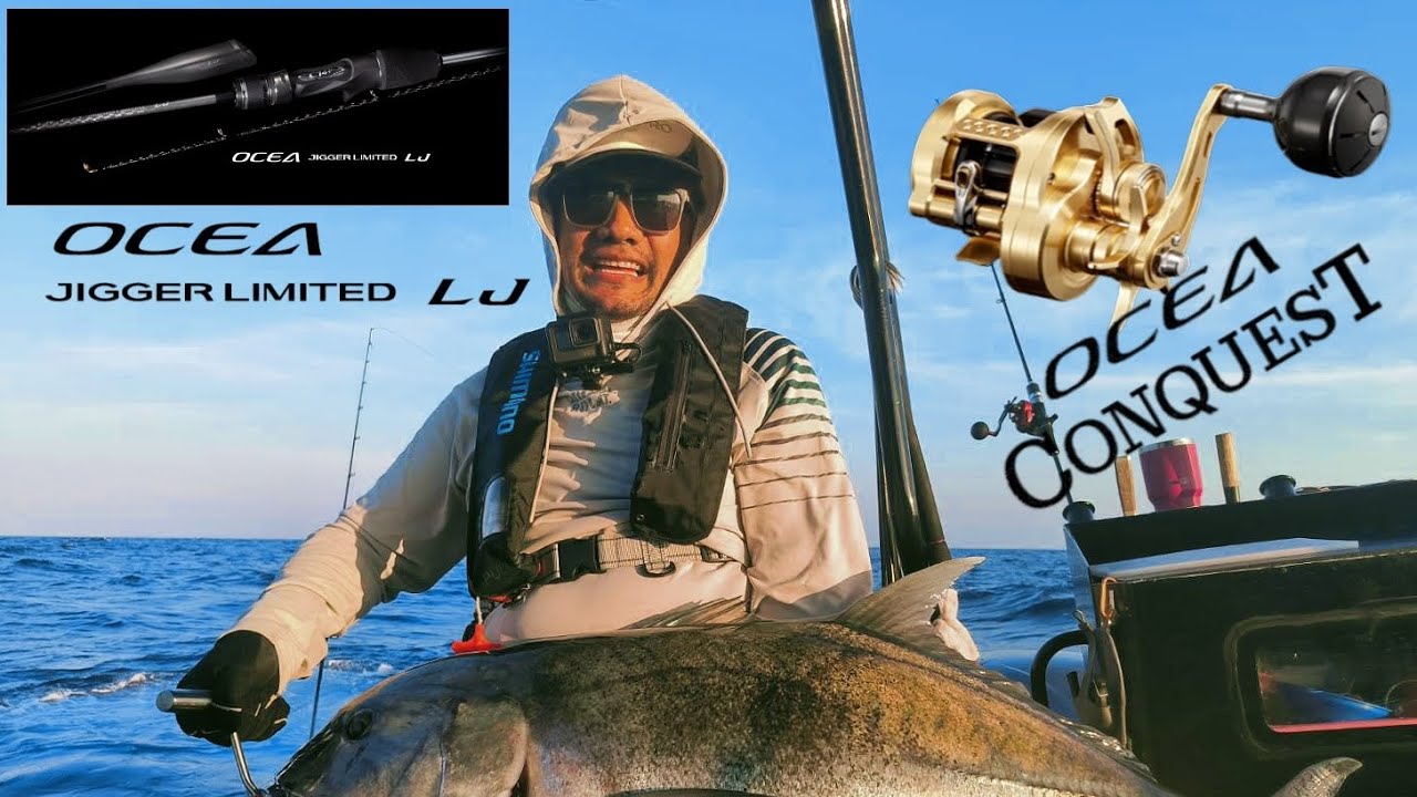 เล็กปะทะใหญ่ Shimano Ocea Conquest 200HG 2023+Shimano Ocea Jigger LJ LIMITED VS ปลากระมงพร้าวGT20kg+