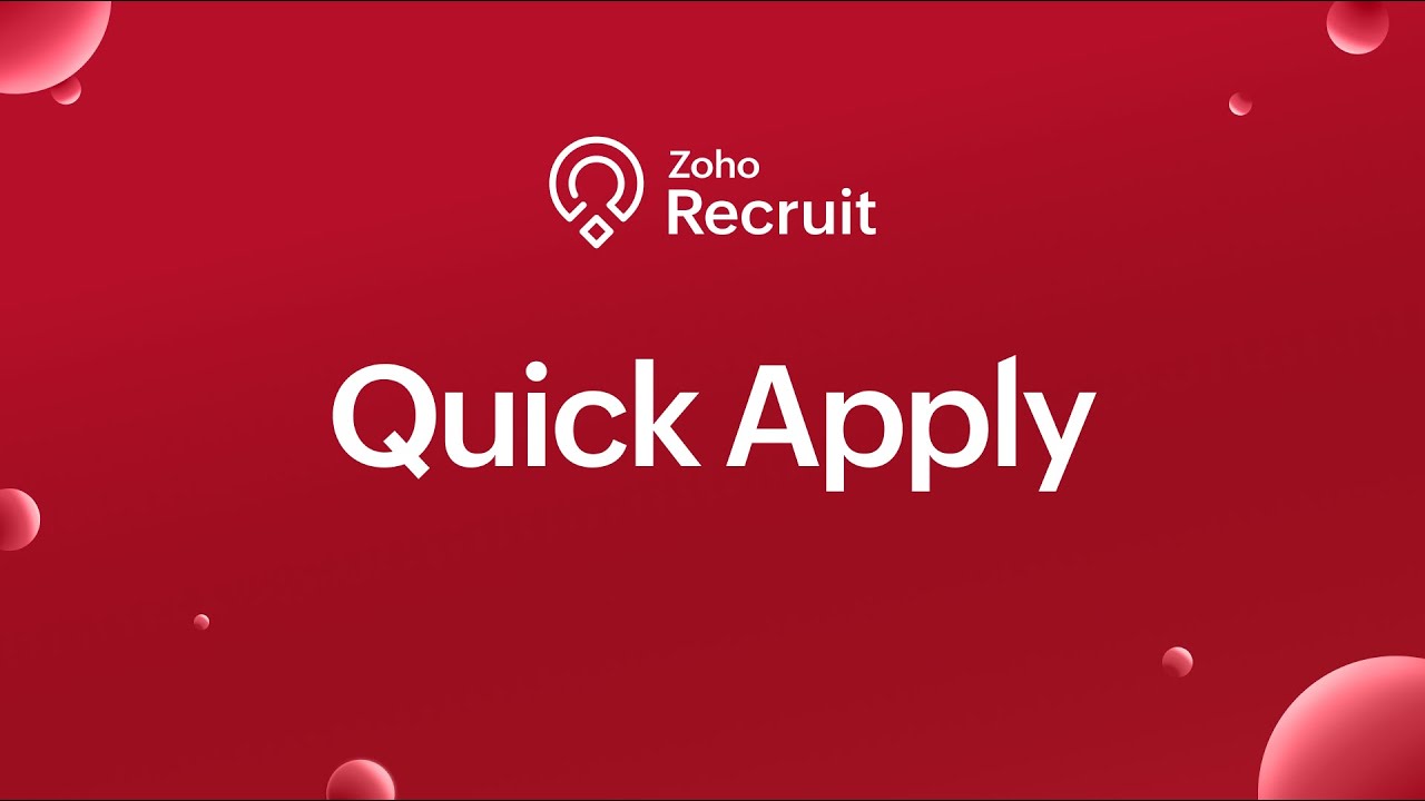 Simplify Job Applications with Quick Apply in Zoho Recruit