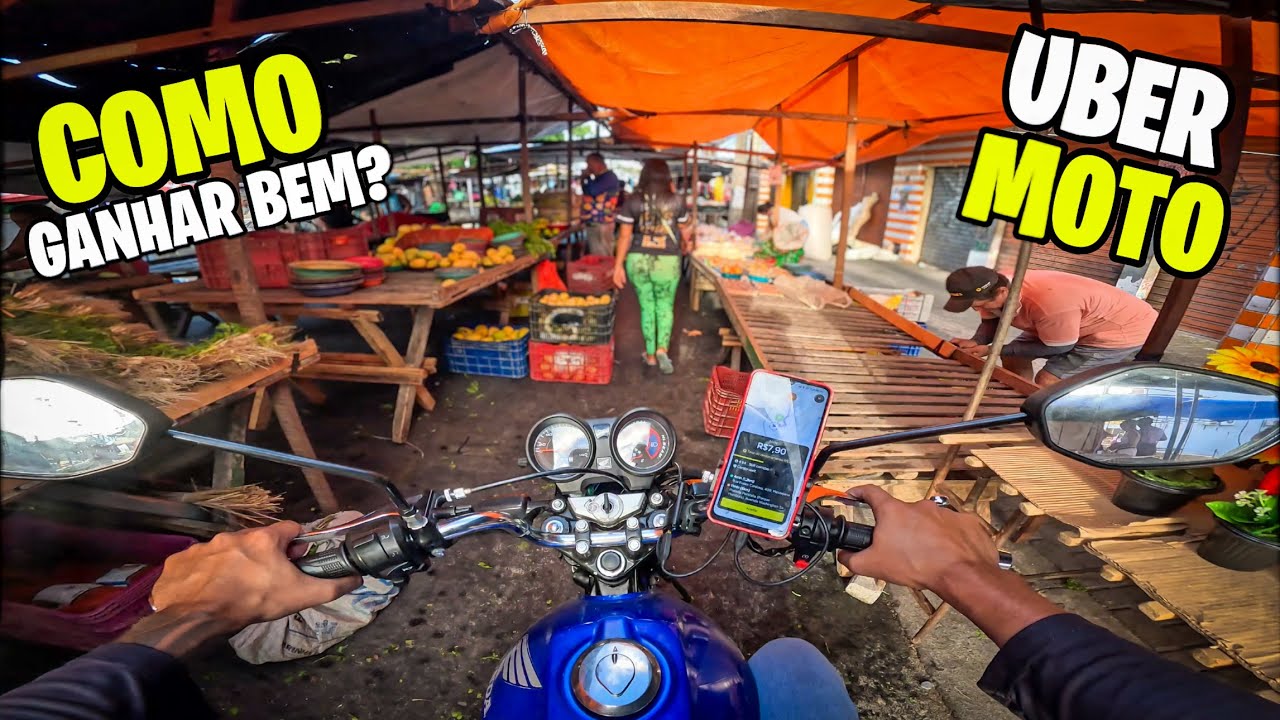 FAZENDO 50$ REAIS EM UMA HORA NA UBER MOTO!