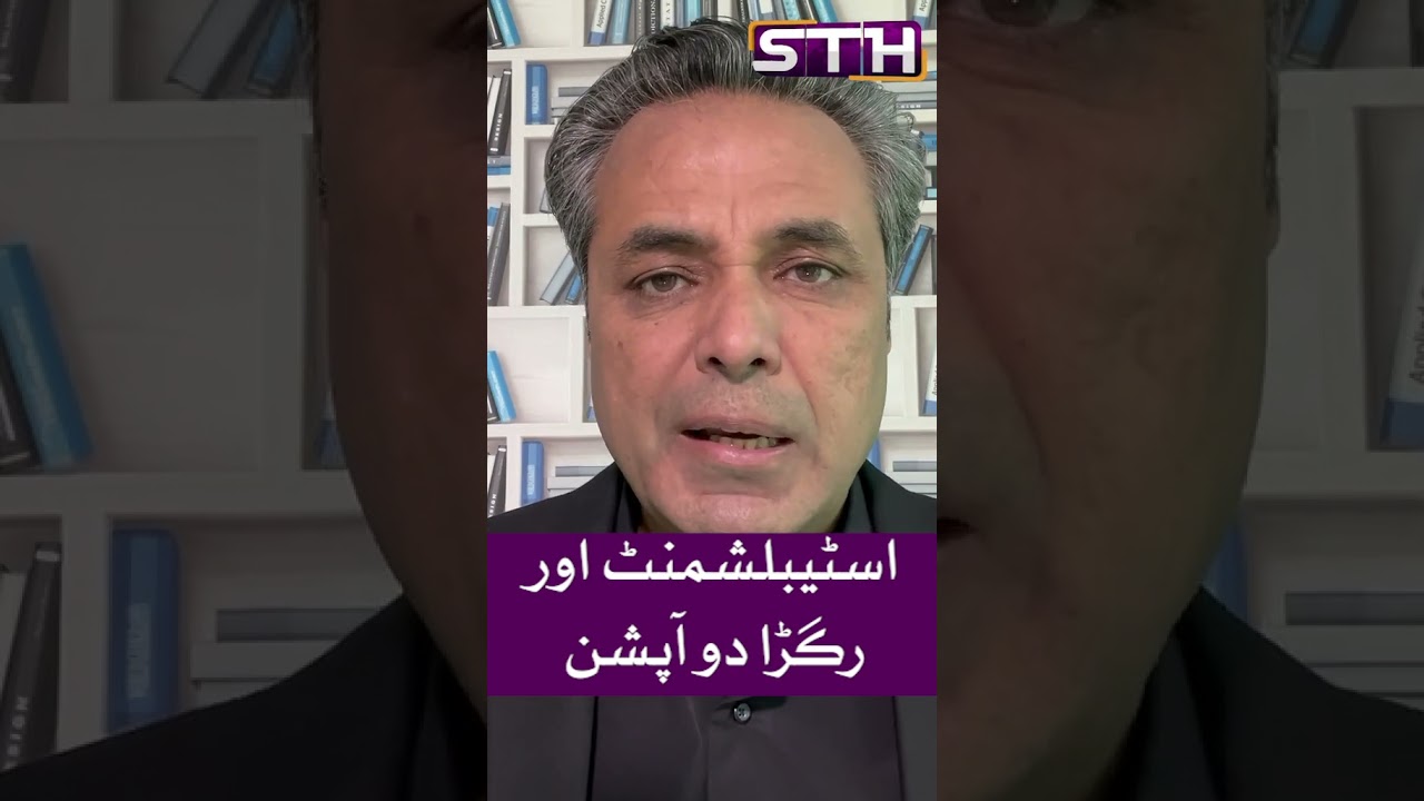 اسٹیبلشممنٹ اور رگڑا دو آپشن #syedtalathussain #pakistanpolitics #sth #pti #youtubeshorts #pmln