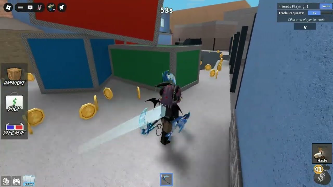 Terrorizing people on Murder Mystery 2 in roblox!
