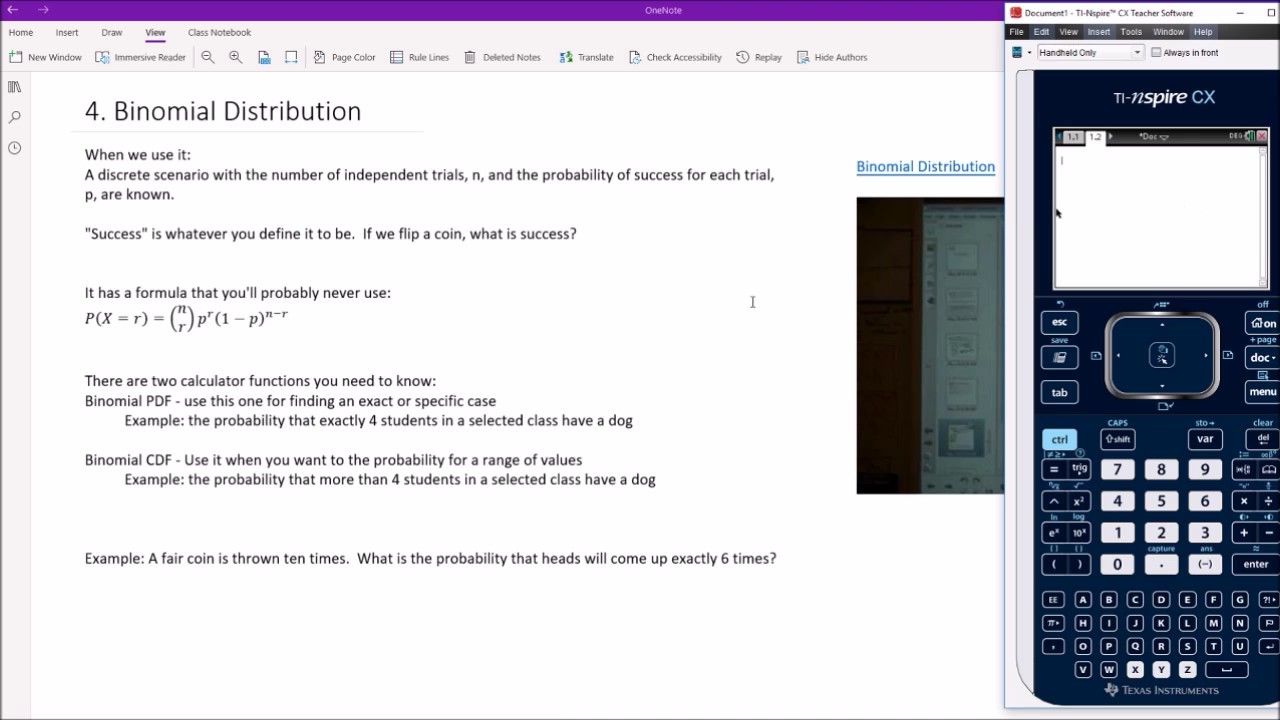 Ib Maths Sl, Probability and statistics, Binomial Distribution