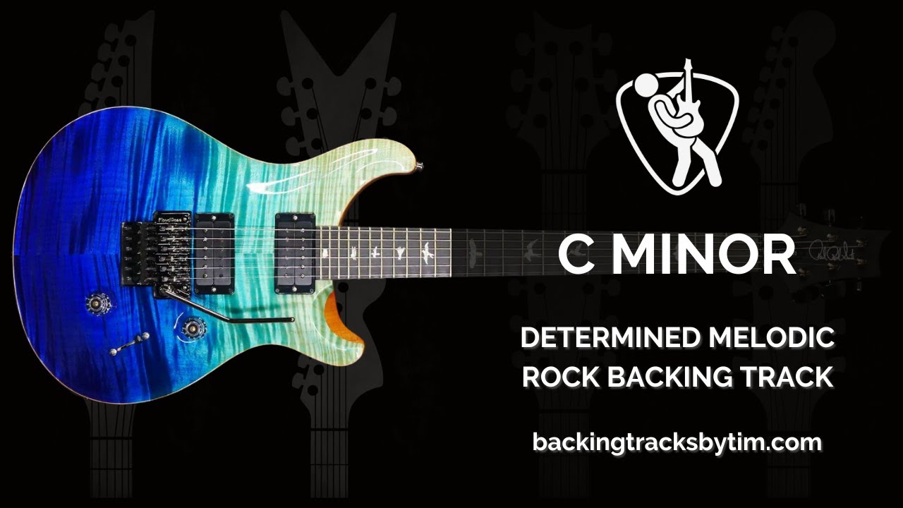 Determined Melodic Rock Backing Track in C Minor | 117 BPM