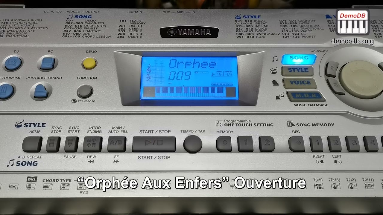 YAMAHA PSR-290 All Demo Songs