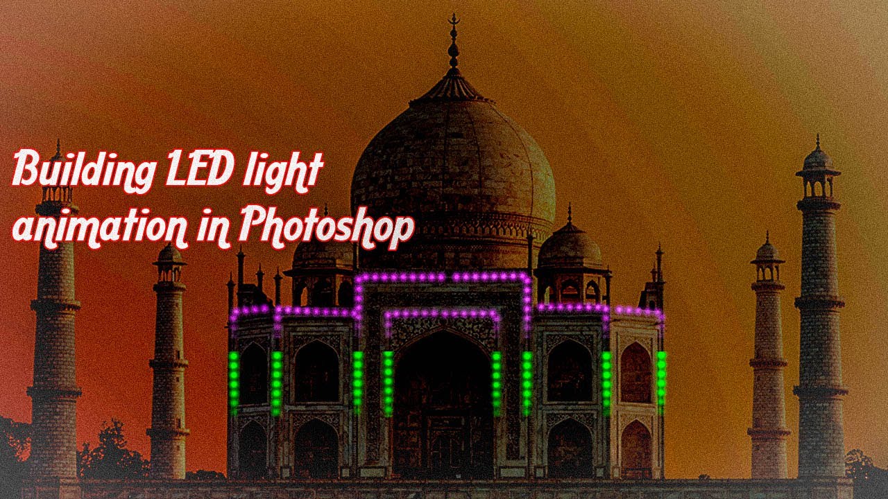 Building LED light animation in Photoshop