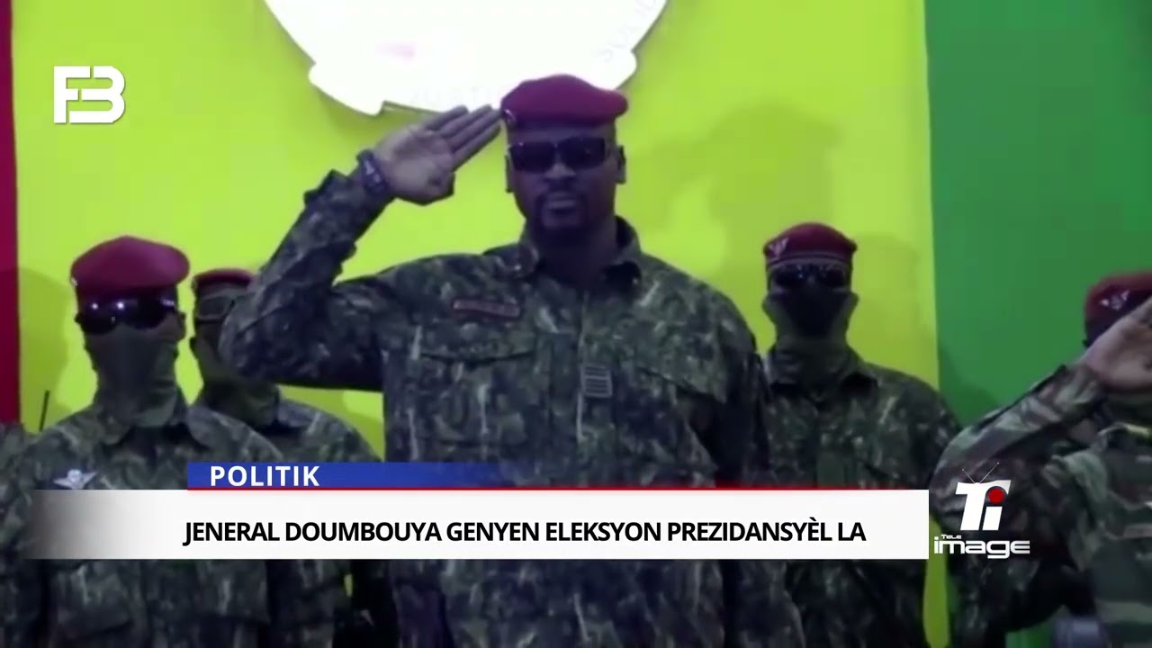 Lidè koudeta nan peyi Gine a, Doumbouya, genyen eleksyon prezidansyèl la