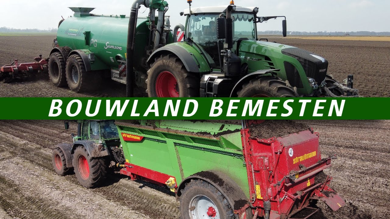 Mest strooien + Bouwland bemesten | Loonbedrijf Pomper | Fendt | John Deere | Injecting slurry