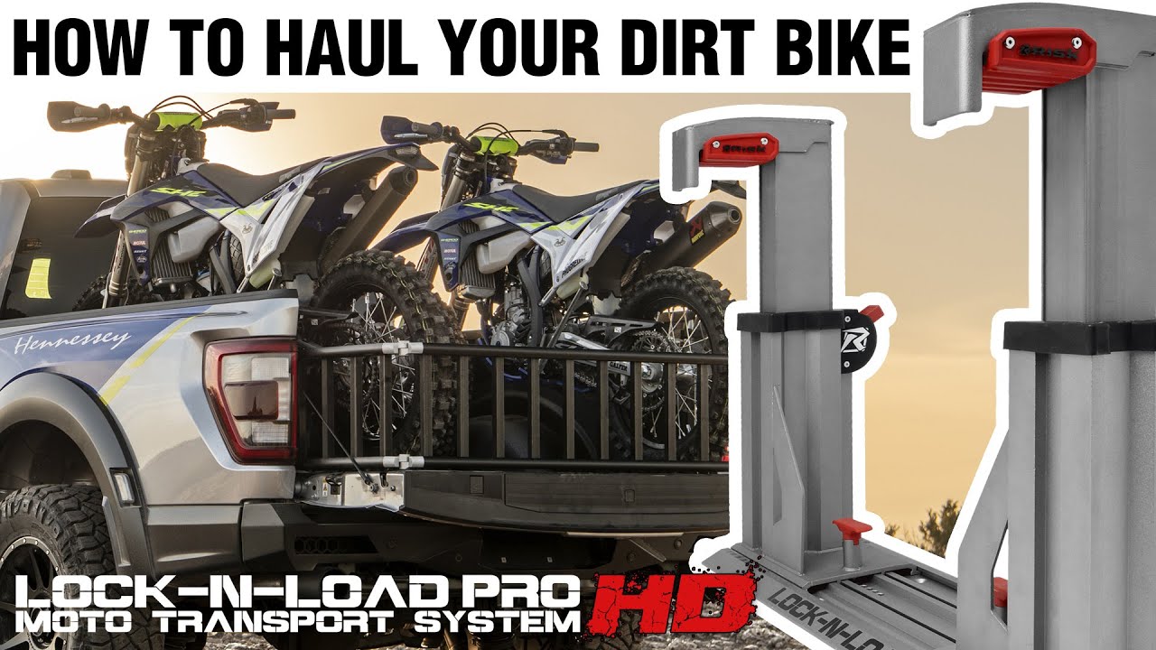 Haul your dirt bike or enduro without tie-down straps - The Lock N Load PRO HD by Risk Racing