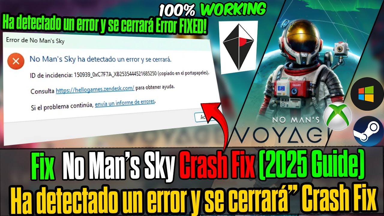 How to Fix No Man&rsquo;s Sky Fatal Error | &ldquo;Ha detectado un error y se cerrar&aacute;&rdquo; Crash Fix (2025 Guide)