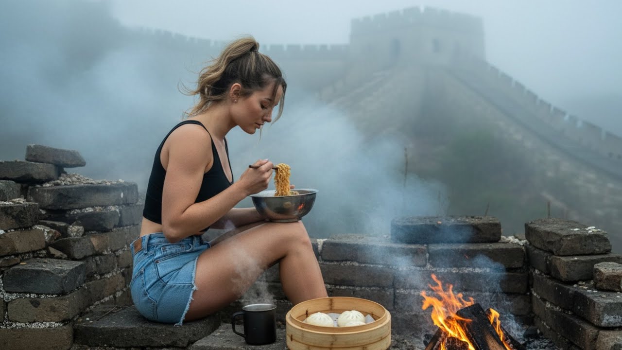 Solo Camping on the Great Wall | Wind, Fog & a Quiet Night Alone