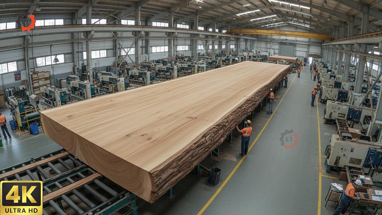 From Forest to Sawmill  Giant Logs in Industrial Processing
