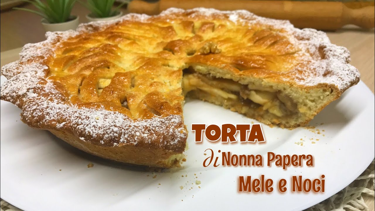 TORTA DI MELE E NOCI ricetta facile APPLE PIE -Tutti a Tavola