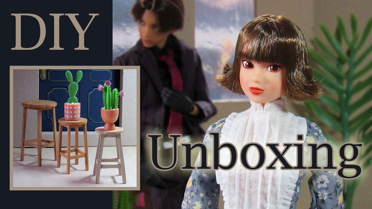 DIY Doll Stool Template + Unboxing Momoko Cafe Hopping 1:6 Scale Crafts