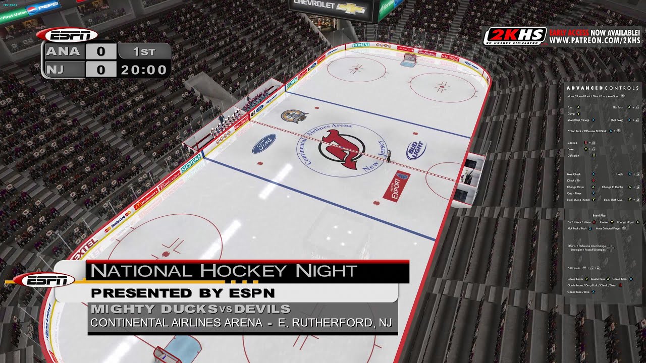 2KHS lite 0.8.8 | Ducks @ Devils (NHL broadcast)