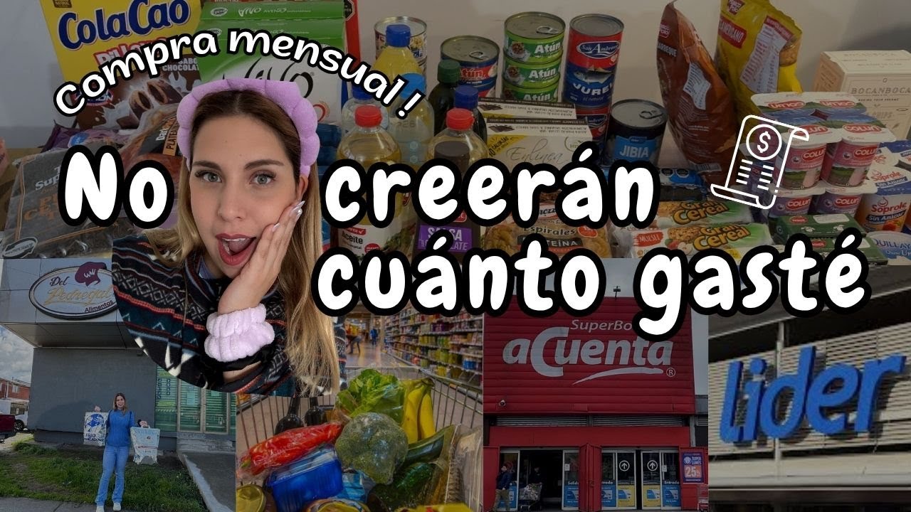 ¿Es más BARATO el Acuenta que el Lider? 😱💸🛍️| COMPRA MENSUAL 🛒+ congelados
