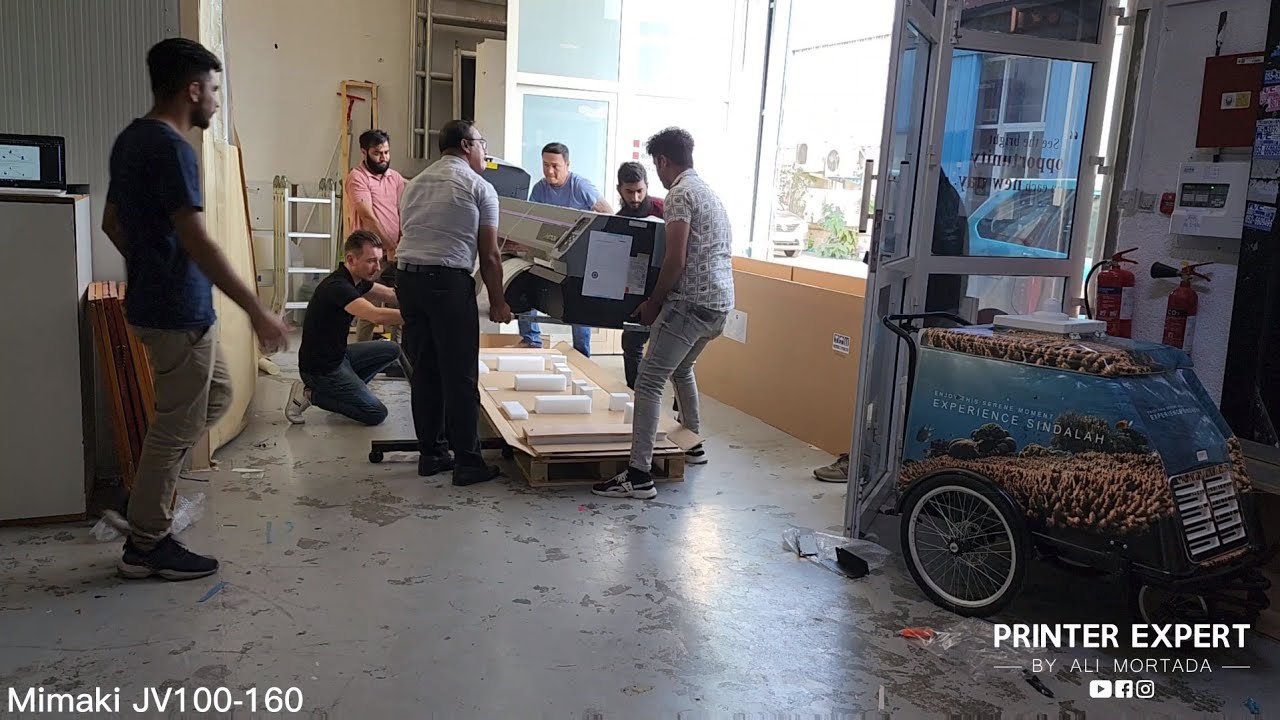 Unboxing + Installation of Mimaki JV 100-160 Eco Solvent Printer
